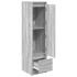 Aparador alto Sonoma gris 29,5x34x119,5 cm madera de