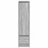 Aparador alto Sonoma gris 29,5x34x119,5 cm madera de