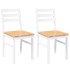 Sillas de comedor 2 unidades madera maciza de caucho