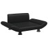 Cama para perros de cuero sintético negra 70x45x28