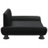 Cama para perros de cuero sintético negra 70x45x28