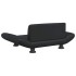 Cama para perros de cuero sintético negra 70x45x28