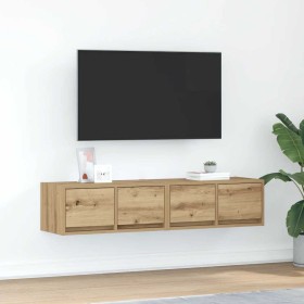 Muebles para TV 2 uds madera roble artisan 60x31x25,5