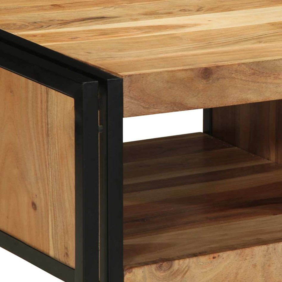 Mesa de centro madera maciza de acacia 50x50x38