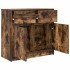 Aparador con cajón roble ahumado 80x34x76 cm madera
