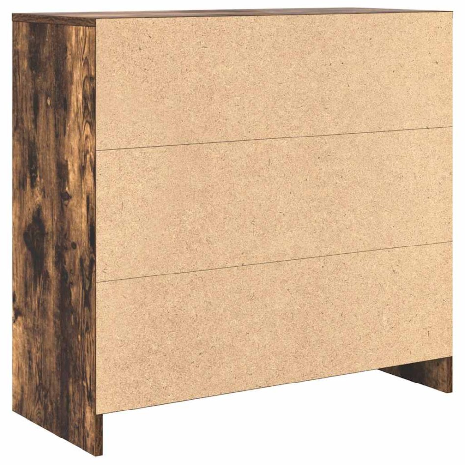 Aparador con cajón roble ahumado 80x34x76 cm madera
