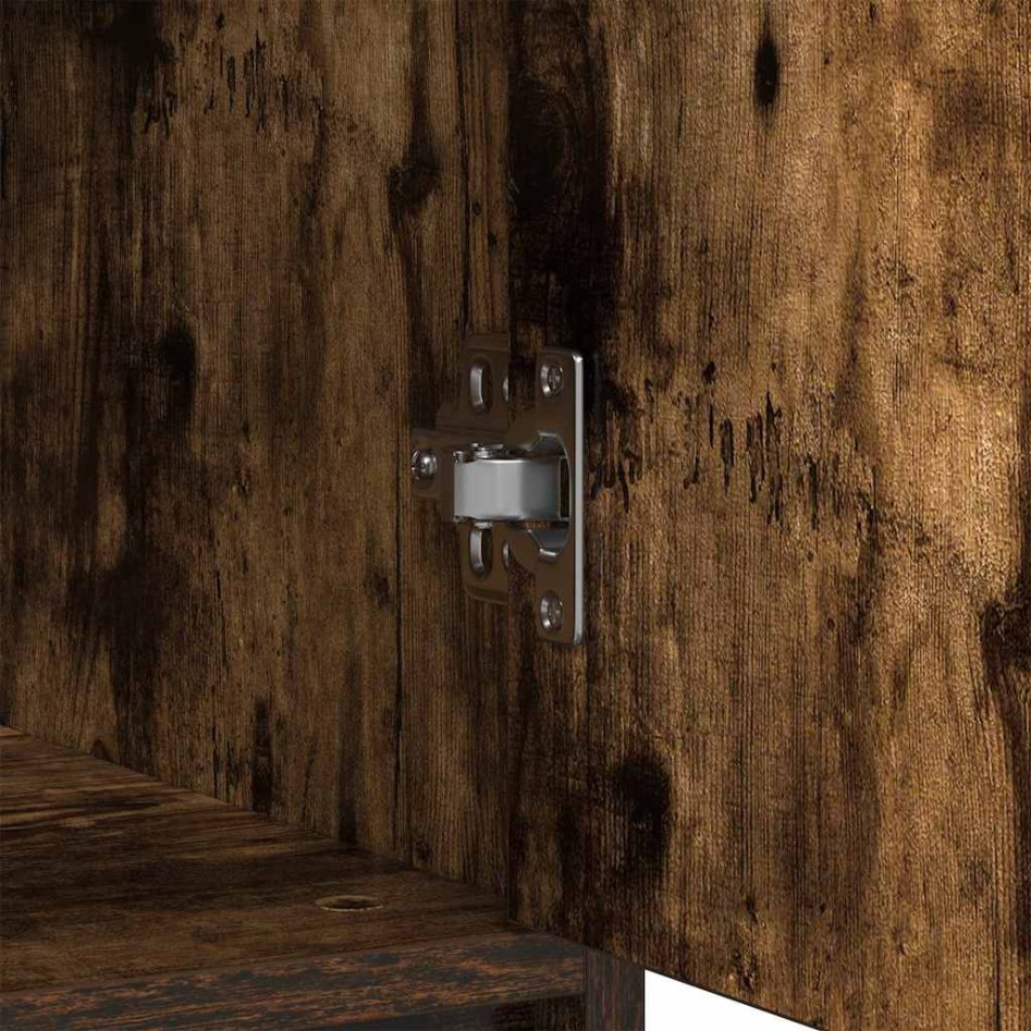 Aparador con cajón roble ahumado 80x34x76 cm madera