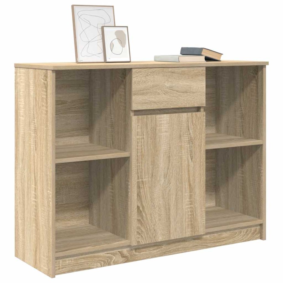 Aparador con cajón roble Sonoma 101x35x76 cm madera
