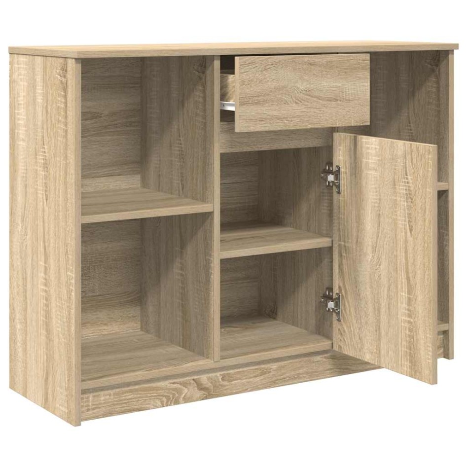 Aparador con cajón roble Sonoma 101x35x76 cm madera