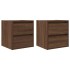 Mesillas de noche de pared 2 uds roble marrón 38x34x40