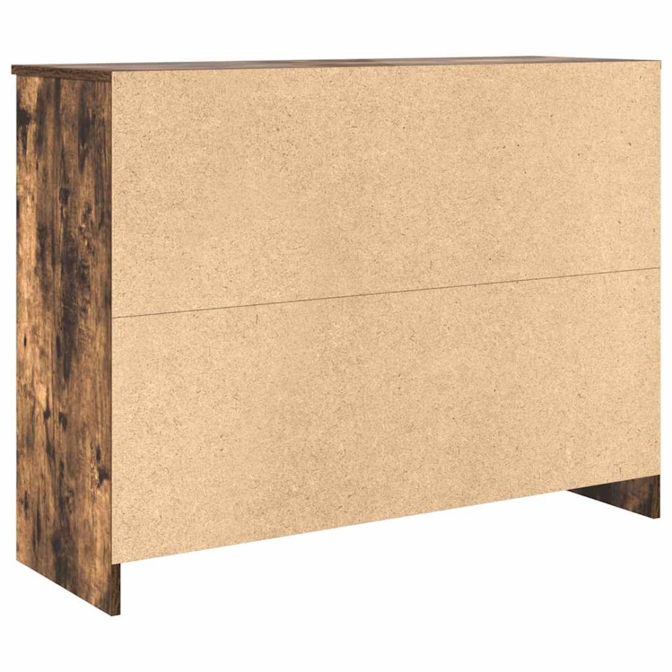 Aparador con cajón roble ahumado 101x35x76 cm madera