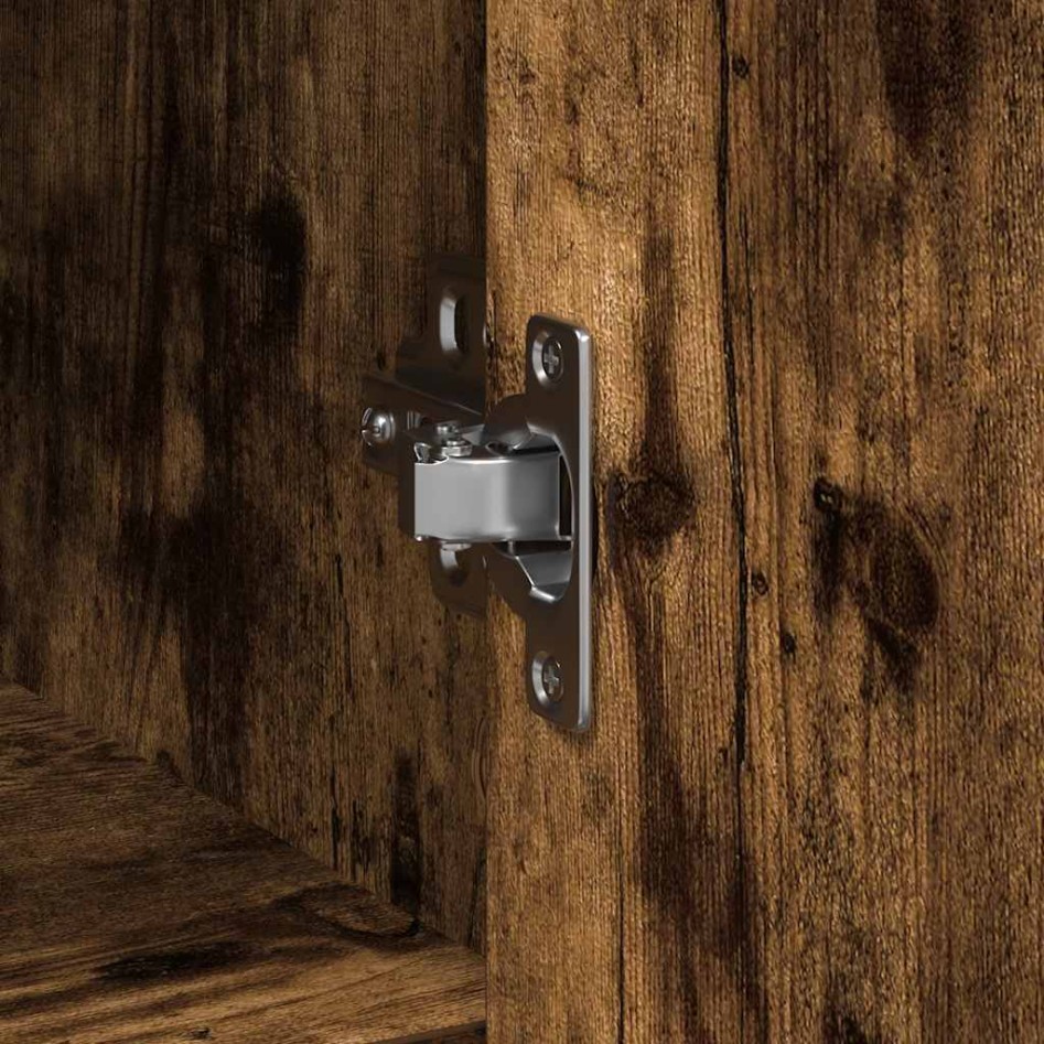 Aparador con cajón roble ahumado 101x35x76 cm madera