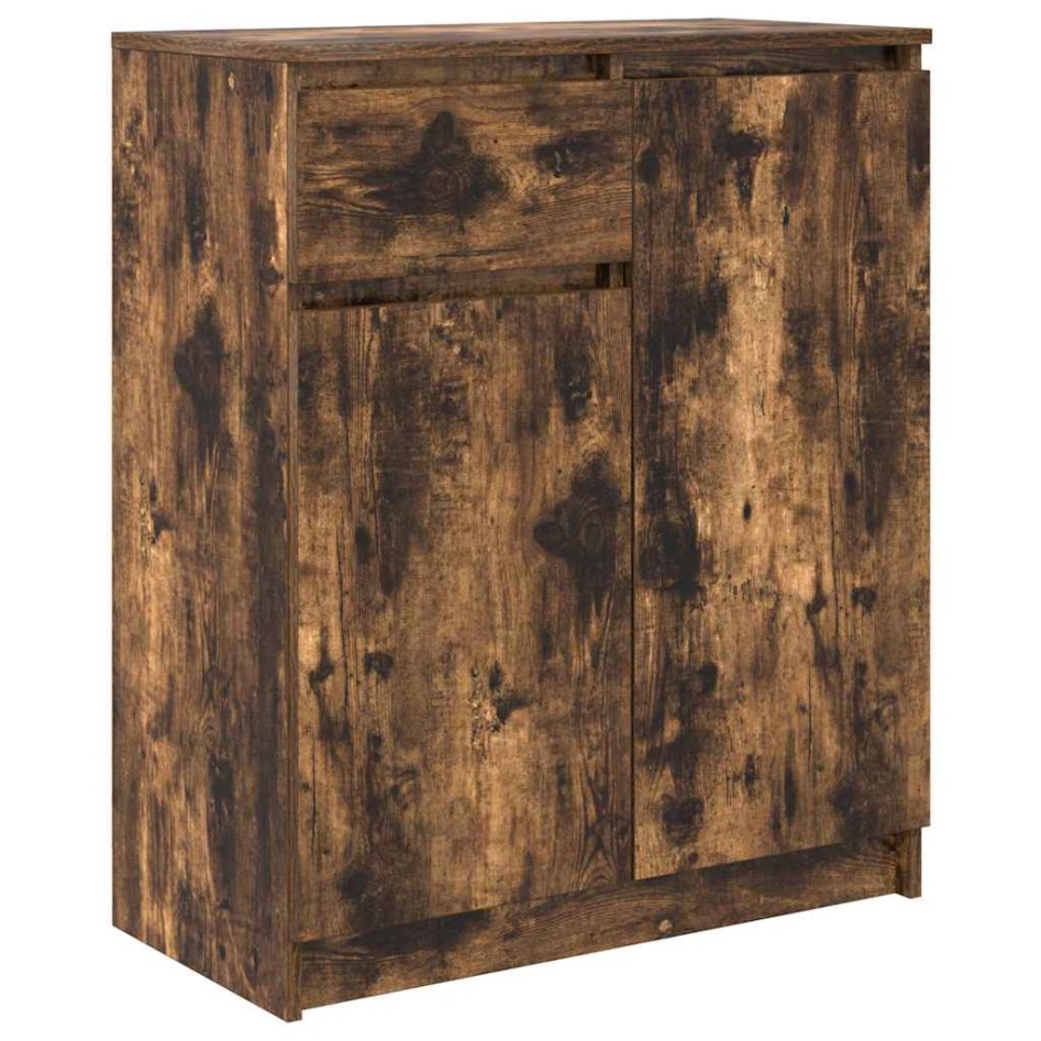 Aparador con cajón roble ahumado 71x35x84 cm madera