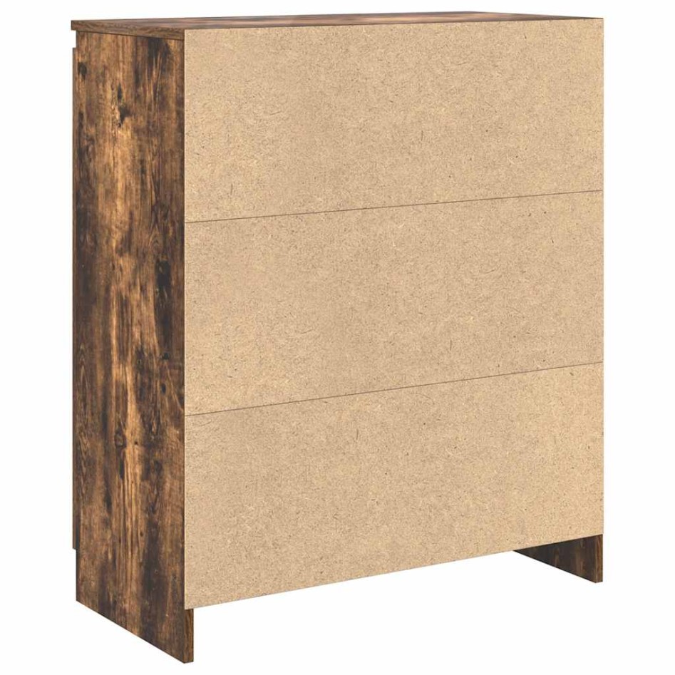 Aparador con cajón roble ahumado 71x35x84 cm madera