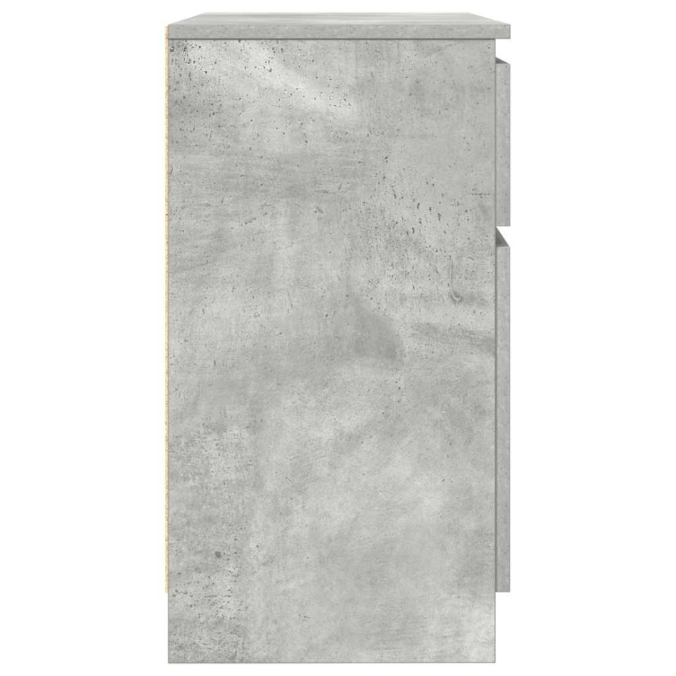 Aparador con cajón gris hormigón 71x35x65 cm madera