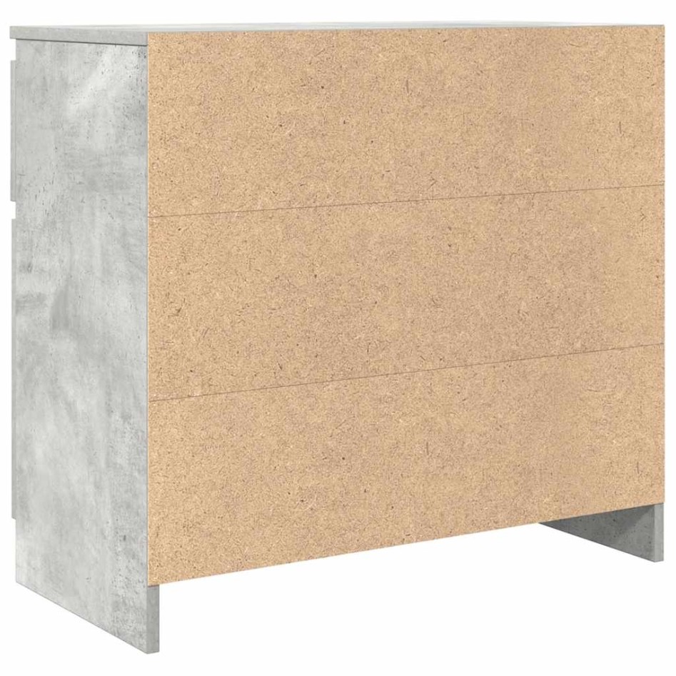 Aparador con cajón gris hormigón 71x35x65 cm madera