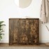 Aparador roble ahumado 85x34x76 cm madera de