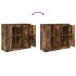 Aparador roble ahumado 85x34x76 cm madera de