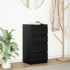 Aparador de madera de roble negro 37,5x35x76