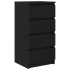 Aparador de madera de roble negro 37,5x35x76