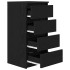 Aparador de madera de roble negro 37,5x35x76