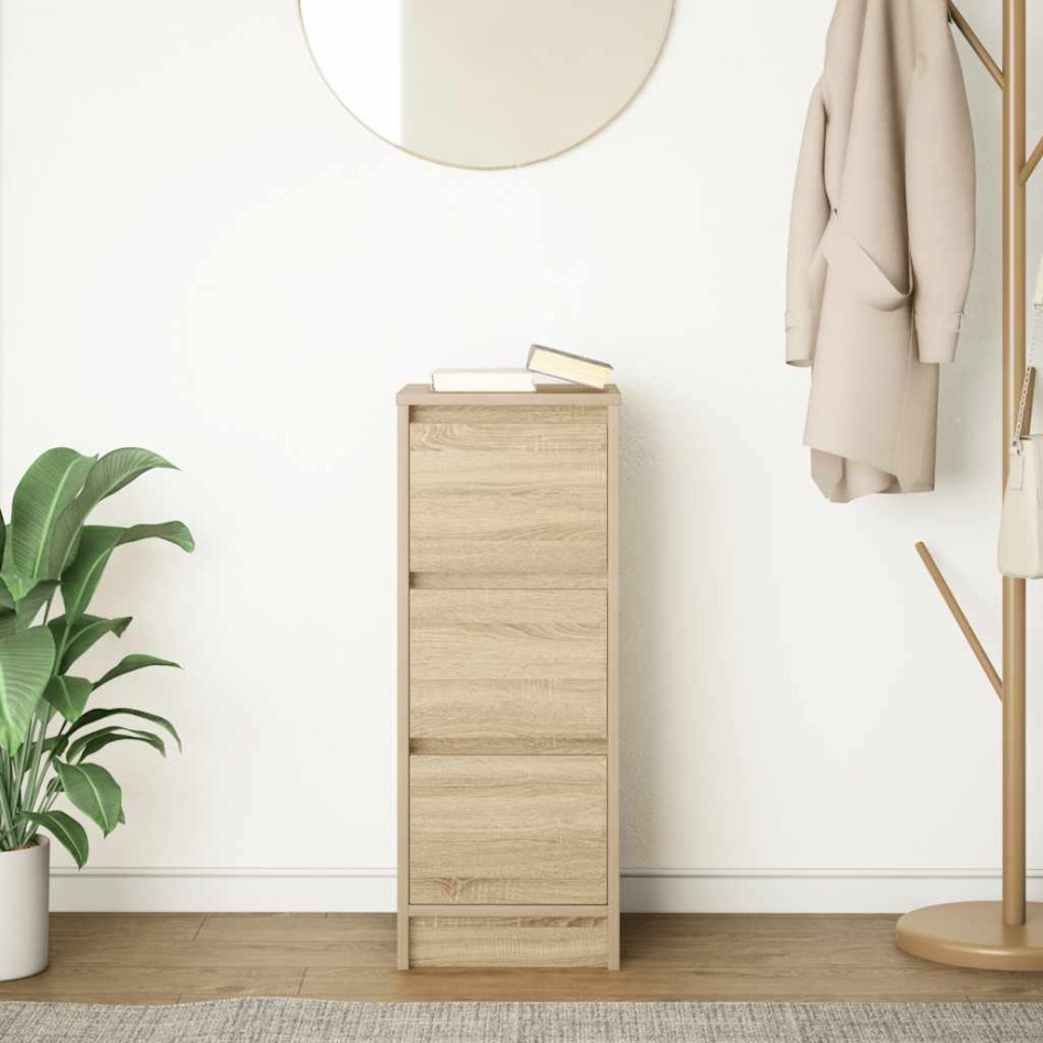 Aparador de roble Sonoma 29,5x34x76 cm Madera de