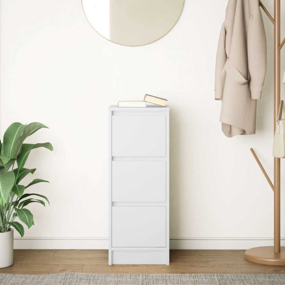 Aparador blanco 29,5x34x76 cm madera de