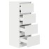 Aparador blanco 37,5x35x99 cm madera de