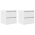 Mesillas de noche de pared 2 uds blanco 38x34x40