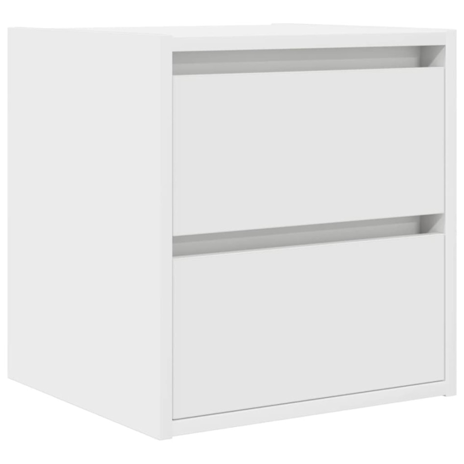 Mesillas de noche de pared 2 uds blanco 38x34x40