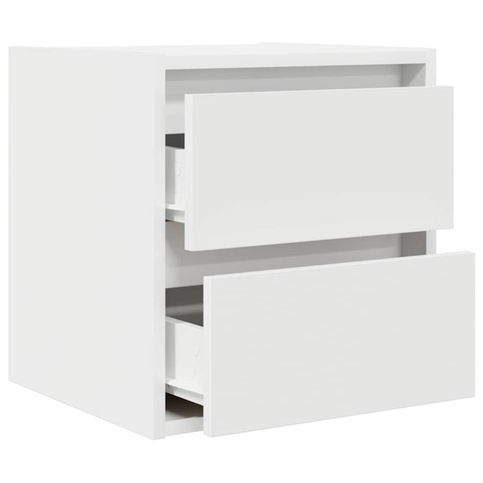 Mesillas de noche de pared 2 uds blanco 38x34x40