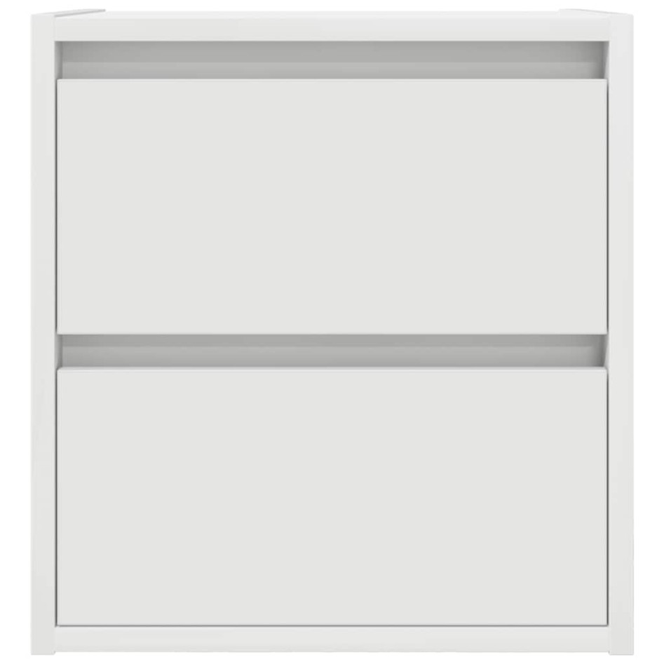 Mesillas de noche de pared 2 uds blanco 38x34x40