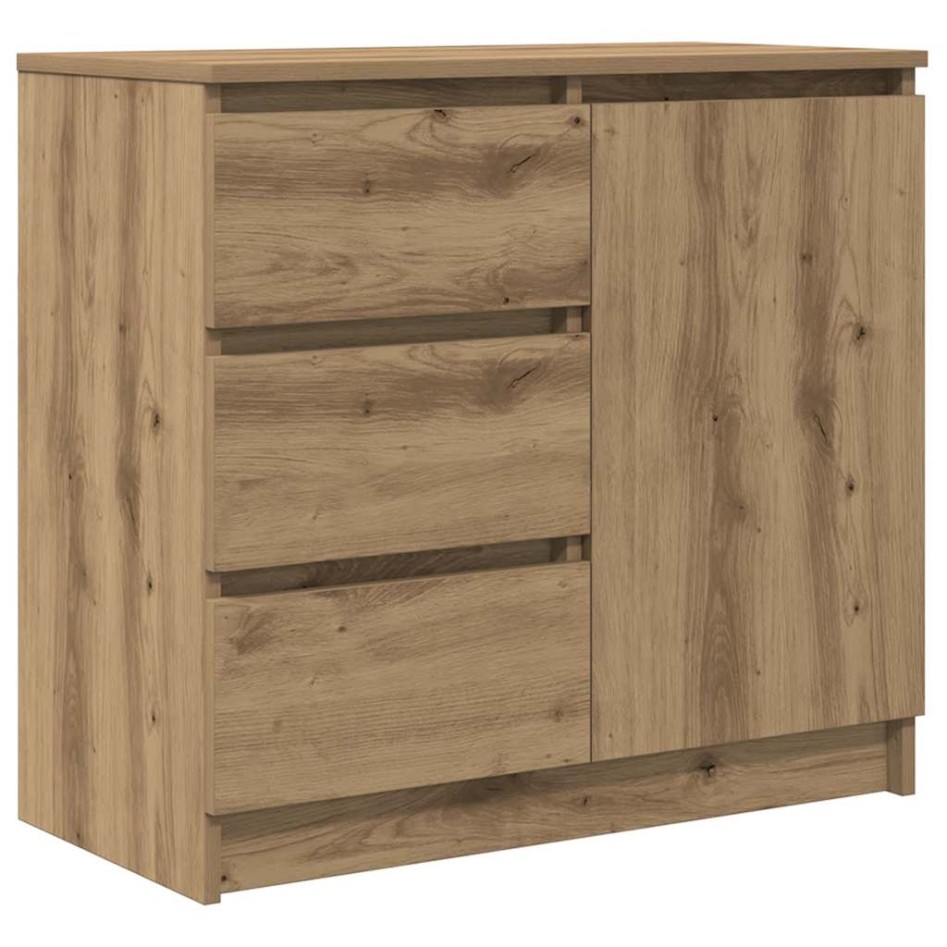 Aparador con cajón roble artesanal 71x35x65cm madera