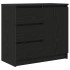 Aparador con cajón roble negro 71x35x65 cm madera de