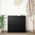 Aparador con cajón roble negro 71x35x65 cm madera de