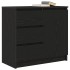 Aparador con cajón roble negro 71x35x65 cm madera de