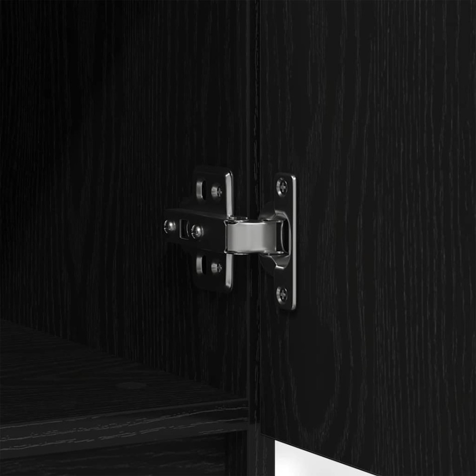 Aparador con cajón roble negro 71x35x65 cm madera de