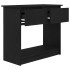 Mesa consola con cajones negra 85,5x38,5x74,5