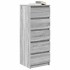 Aparador con cajones Sonoma gris 37,5x35x99cm Madera