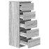 Aparador con cajones Sonoma gris 37,5x35x99cm Madera