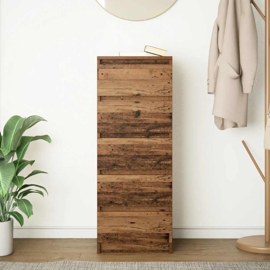 Aparador con cajones madera vieja 37,5x35x99