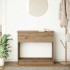 Mesa consola con cajones roble artesanal 85,5x38,5x74,5
