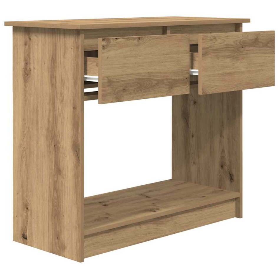 Mesa consola con cajones roble artesanal 85,5x38,5x74,5