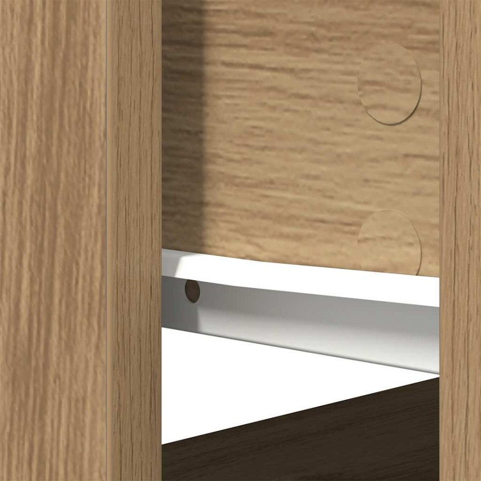 Mesa consola con cajones roble artesanal 85,5x38,5x74,5