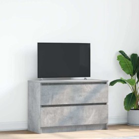 Mueble de TV de madera de ingeniería gris hormigón 80x35x54