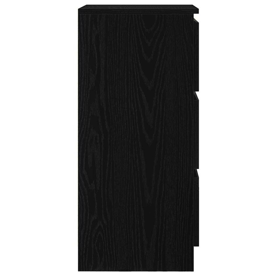 Aparador de madera de roble negro 37,5x35x76