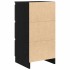Aparador de madera de roble negro 37,5x35x76