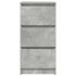 Aparador de madera de ingeniería gris hormigón 37,5x35x76