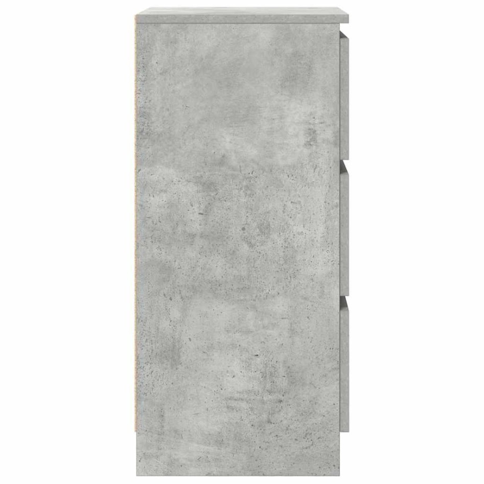 Aparador de madera de ingeniería gris hormigón 37,5x35x76