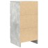 Aparador de madera de ingeniería gris hormigón 37,5x35x76